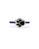 Dog Paw Wire Wrap Swarovski Elements Crystal Cuff Bracelet by Jewelry Nexus