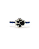 Dog Paw Wire Wrap Crystal Cuff Bracelet by Jewelry Nexus