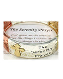 Serenity Prayer Engraved Hammered Stretch Bracelet 