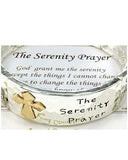 Serenity Prayer Engraved Hammered Stretch Bracelet 