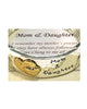 Mom & Daughter Araham Lincoln Inspired Mothers Prayer Hammered Stretch Bracelet - Jewelry Nexus