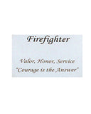Firefighter Inspirational Bracelet  Valor Honor Service Courage is the Answer by Jewelry Nexus