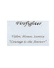 Firefighter Inspirational Bracelet  Valor Honor Service Courage is the Answer by Jewelry Nexus