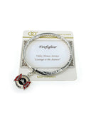 Firefighter Inspirational Bracelet  Valor Honor Service Courage is the Answer by Jewelry Nexus