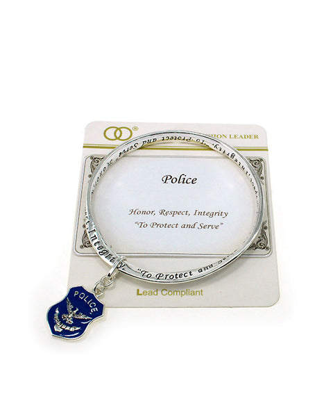 Police Inspirational Bracelet Honor Respect Integrity To Protect & Serve by Jewelry Nexus