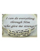 Philippians 4:13 Inspirational Engraved Hammered Cross & Pearl Charm Wire Bracelet- Jewelry Nexus