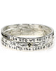 In God We Trust Inspirational Multi Layer Engraved Stretch Bracelet by Jewelry Nexus