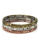 God So Loved The World That? John 3:16 Inspirational Religious Engraved Bracelet by Jewelry Nexus