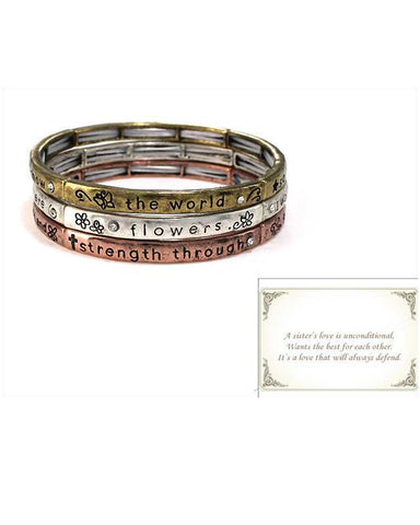 Sisters Love Inspirational Multi Layer Bracelet A Sisters Love in Unconditional ...by Jewelry Nexus