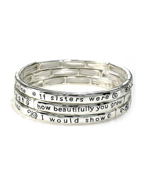 Sisters Love Inspirational Multi Layer Bracelet "A Sisters Love in Unconditional ..."- Jewelry Nexus