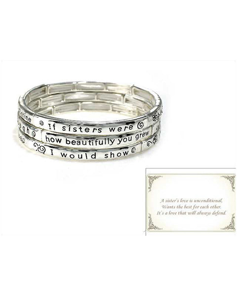 Sisters Love Inspirational Multi Layer Bracelet A Sisters Love in Unconditional ...by Jewelry Nexus