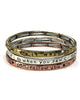 "Footprints in the Sand.." Matthew 8:19 Inspirational Multi Layer Stretch Bracelet - Jewelry Nexus