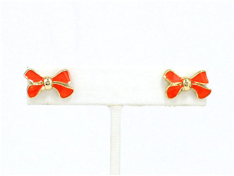 Ribbon Bow Designer Cute Stud Earrings by Jewelry Nexus