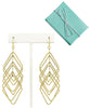 Rhomboid Shaped French Wire Dangle Drop Earrings by Jewelry Nexus