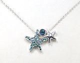 Starfish with Blue Crystal Stone 17