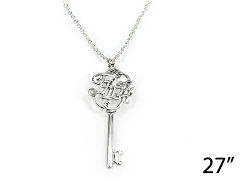 FAITH MONOGRAM 27 "Key long Strand Pendant Necklace by Jewelry Nexus