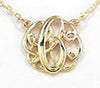 Initial Monogram 16" Gold-tone Necklace by Jewelry Nexus