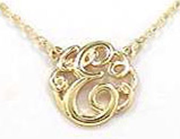 Initial Monogram 16" Gold-tone Necklace by Jewelry Nexus