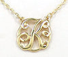 Initial Monogram 16" Gold-tone Necklace by Jewelry Nexus