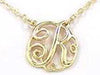 Initial Monogram 16" Gold-tone Necklace by Jewelry Nexus