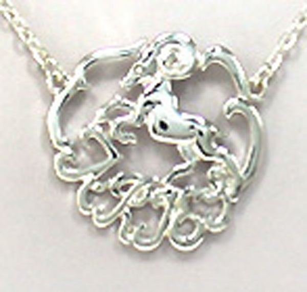 Zodiac Symbol Silver-tone Chain 18" Necklace With Crystals in a Gift Box by Jewelry Nexus