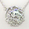 Zodiac Symbol Silver-tone Chain 18" Necklace With Crystals in a Gift Box by Jewelry Nexus