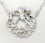 Zodiac Symbol Silver-tone Chain 18