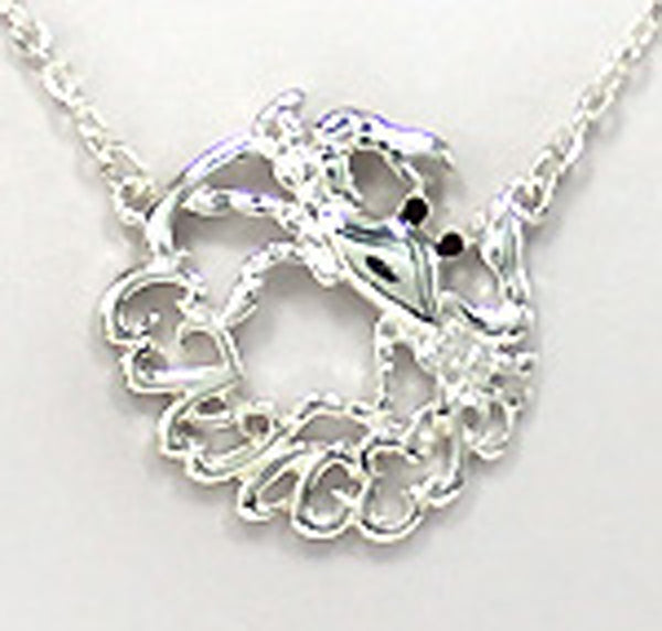 Zodiac Symbol Silver-tone Chain 18" Necklace With Crystals in a Gift Box by Jewelry Nexus