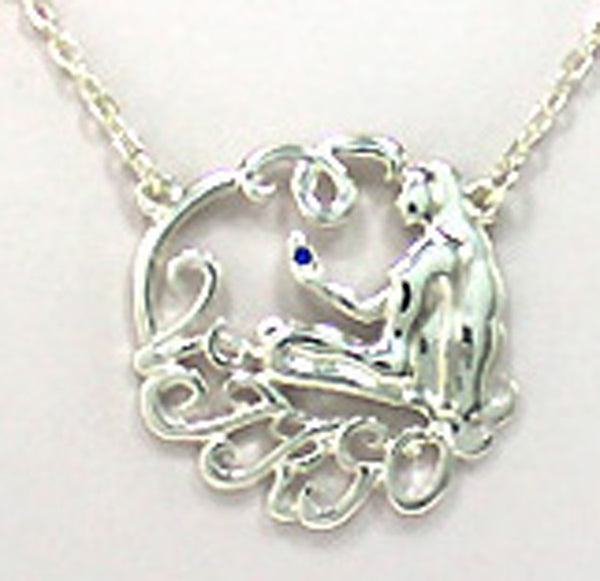 Zodiac Symbol Silver-tone Chain 18" Necklace With Crystals in a Gift Box by Jewelry Nexus