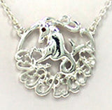 Zodiac Symbol Silver-tone Chain 18