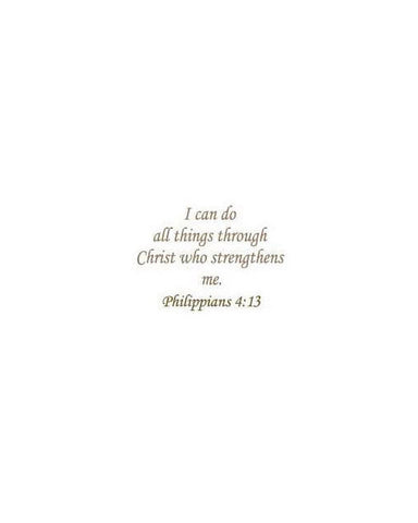 Philippians 4:13 I Can Do All Things Through Christ Who Strengthens Me Cross Charm Necklace