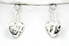 Hammered Heart Circle of Love 18" Necklace set with Heart Earrings in a Gift Box by Jewelry Nexus