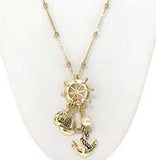 Nautical Anchor Cluster with Imitation Pearl 30