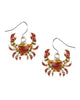 Multi Color Crab Theme Magnetic Function Pendant Necklace Set in 18" Popcorn Chain Matching Earrings