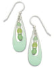 Adajio By Sienna Sky Green Open Drop Earrings with Beads 7096