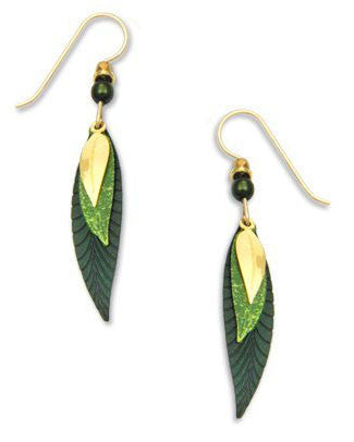 Green Dolphin Earrings, Handmade in the USA by Sienna Sky 702 3