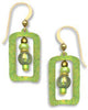 Adajio By Sienna Sky Green Gold-tone Open Earrings with Beads 7167