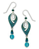 Adajio By Sienna Sky Green Spiral with Bead Drop Earrings 7216