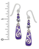 Adajio By Sienna Sky Purple Silver-tone Squiggle Overlay Earrings 7229