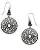Pewter Gray Large Filigree Oval Earrings Made in USA by Adajio Sienna Sky 7344