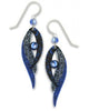 Adajio By Sienna Sky Navy Blue Folded Wings Drop Earrings 7377