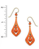 Pink Orange Red Open Necktie Beaded Earrings Made in USA by Adajio Sienna Sky 7433