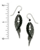 Adajio By Sienna Sky Charcoal Gray Black Folded Wings Drop Earrings 7447