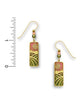 Adajio By Sienna Sky Sunset Orange & Olive Column Gold-tone Fields Overlay Dangle Earrings 7499