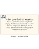 Mother Twist Engraved Charm Bangle Prayer Card 