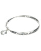 Silver-tone Mothers Love Twist Engraved Bangle Bracelet with Heart Charm by Jewelry Nexus