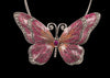 Butterfly Pendant Necklace with Enamel Inlay and Matching Earrings Set by Jewelry Nexus
