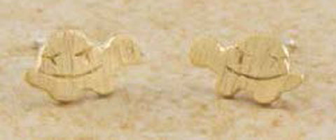 Turtle Dainty Matte Finish Stud Earrings by Jewelry Nexus