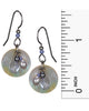 Genuine Shell Disc Dangle & Bead with Crystal Earrings by Silver Forest