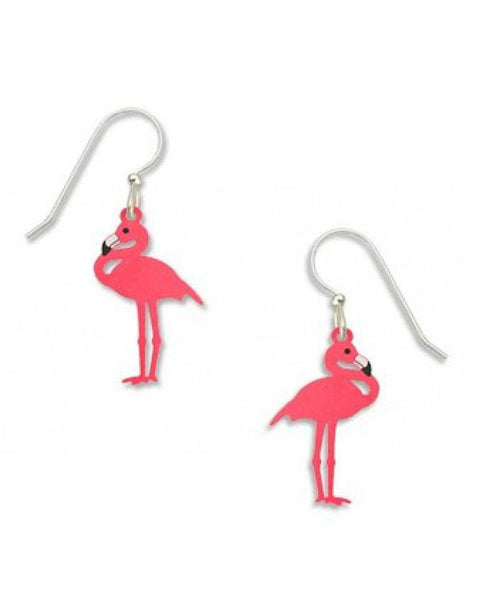 Pink Flamingo Dangle Earrings Handmade in USA by Sienna Sky 1121
